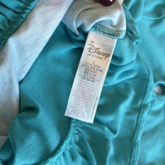 Disney Store The Little Mermaid Girls T-shirt Pajama Shirt‎ size 2 Ariel Disney - Picture 6 of 6